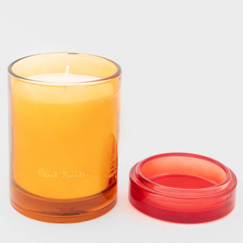 Paul Smith Scented Candle Bookworm,, 240gr, Glas lid orangeyellow-red, open